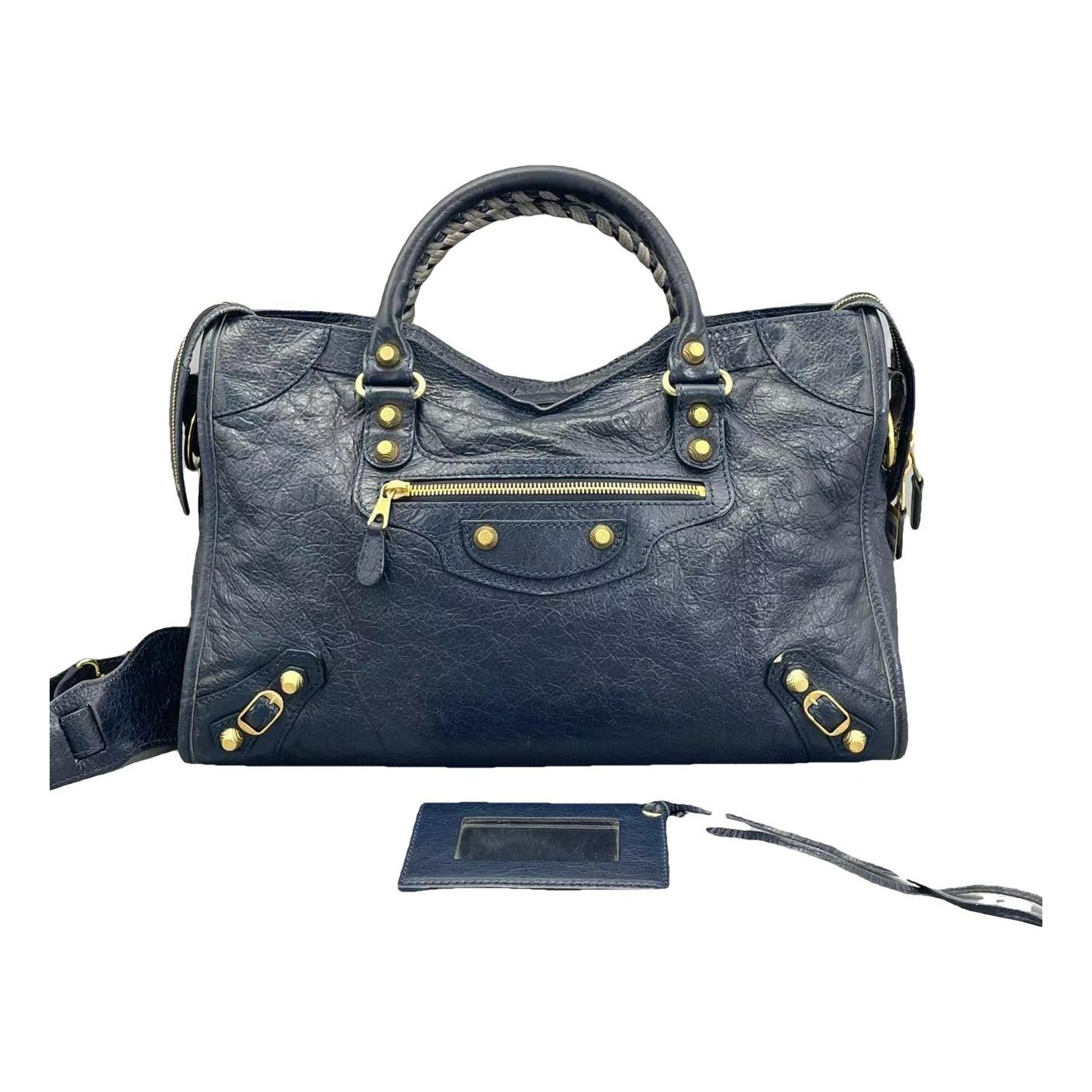 City leather handbag
