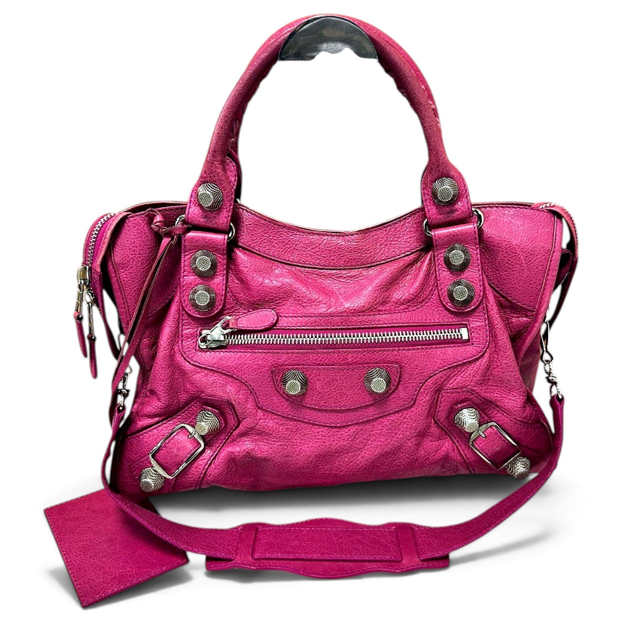 City leather handbag