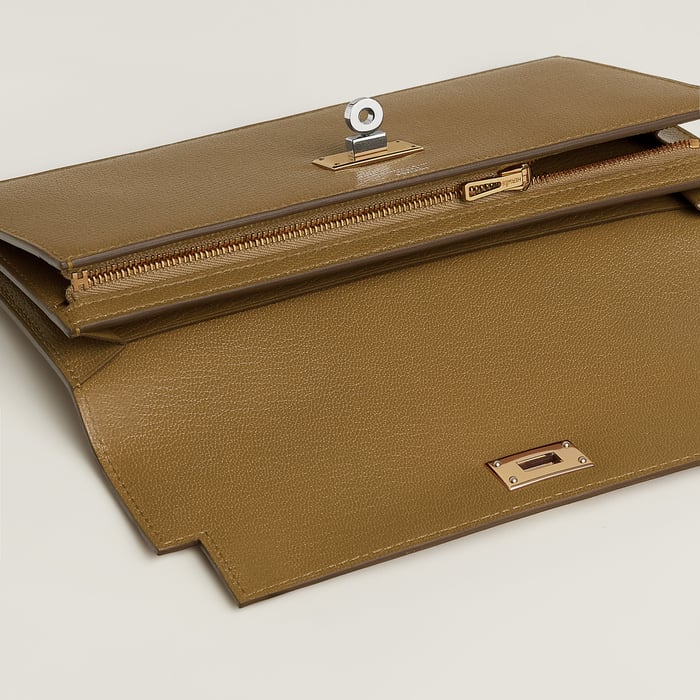Bronze Doré Kelly Pocket Long Electrum Wallet