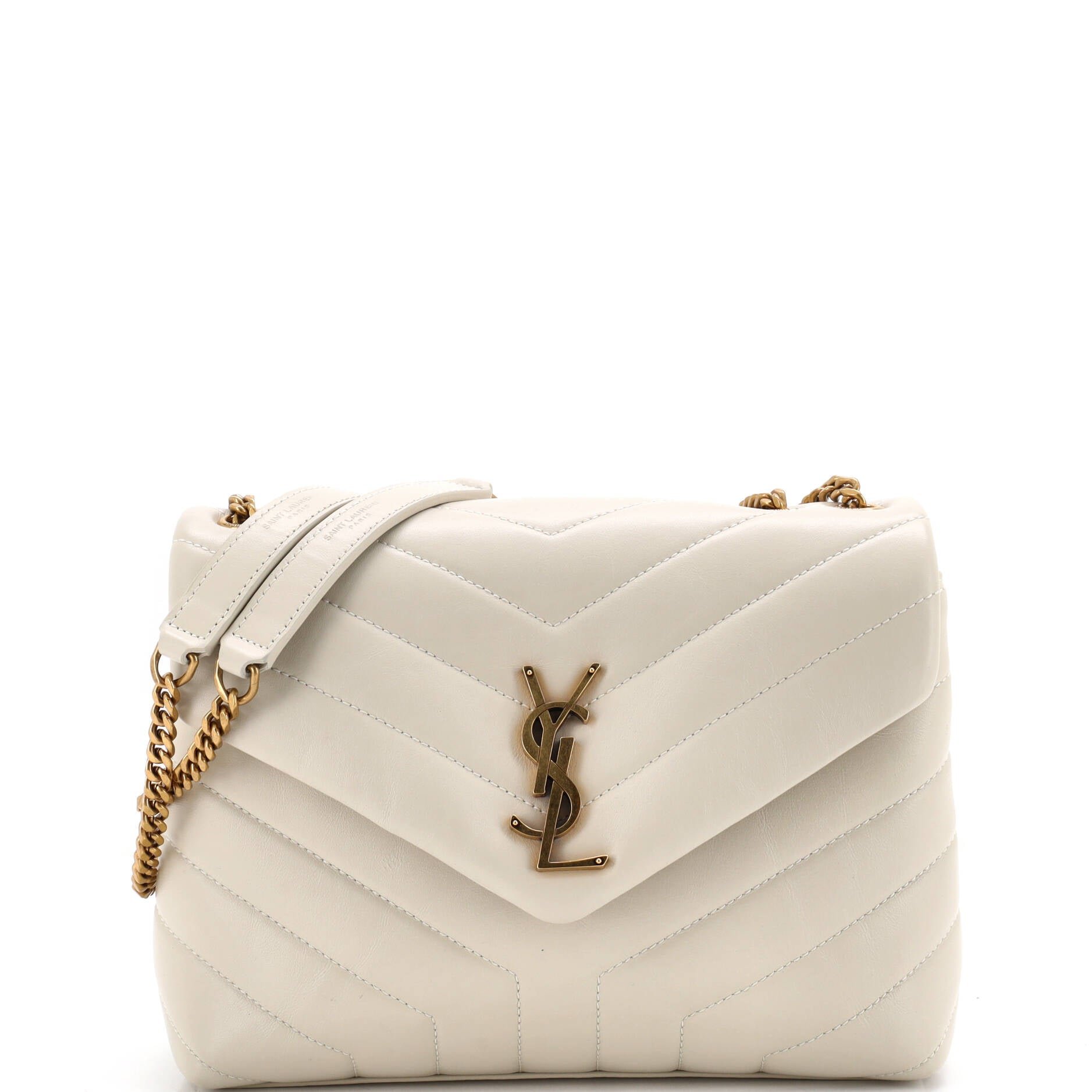 Loulou Shoulder Bag Matelasse Chevron Leather Small