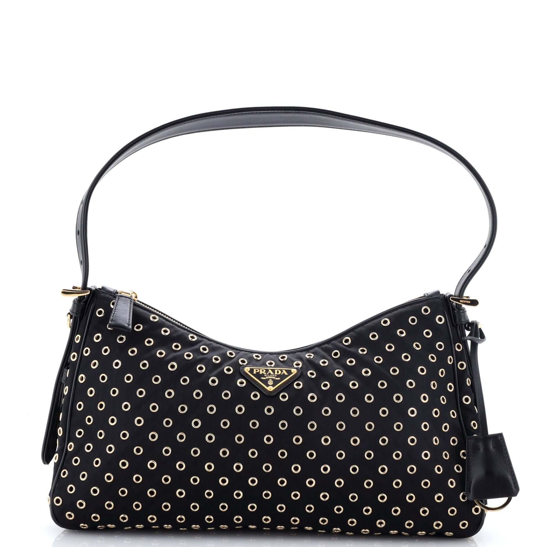 Aimee Shoulder Bag Re-Nylon with Grommets Medium