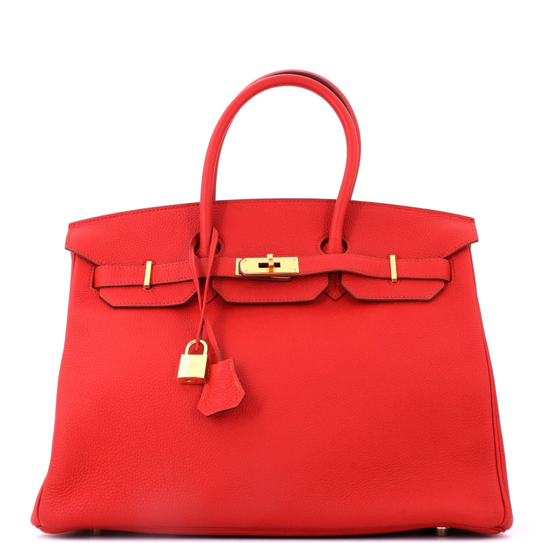 Birkin Handbag Vermillon Togo with Gold Hardware 35