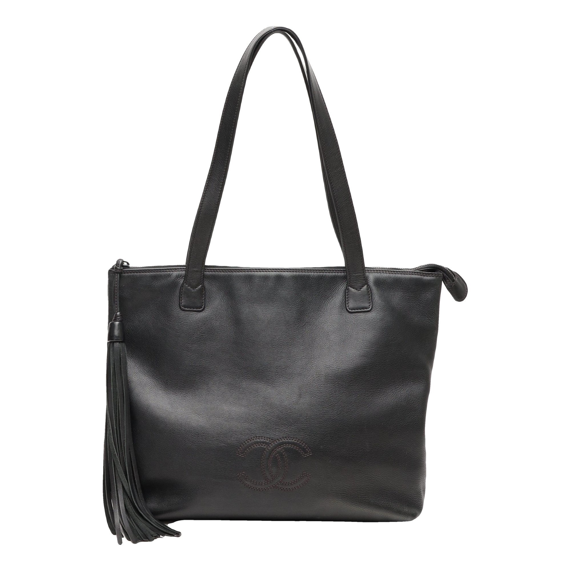 Trendy CC leather tote