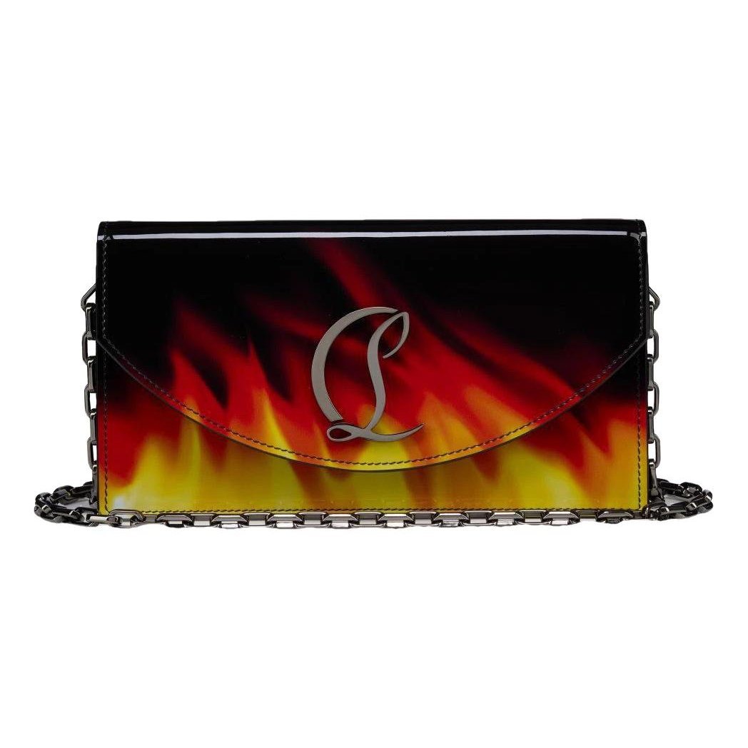 Loubi54 patent leather crossbody bag