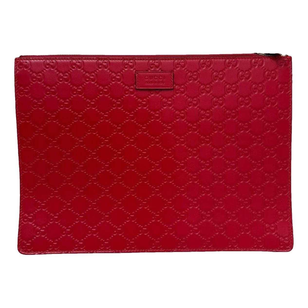 Leather clutch bag
