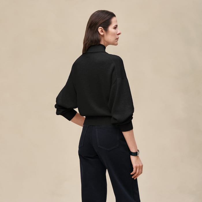 Noir High Collar Sweater
