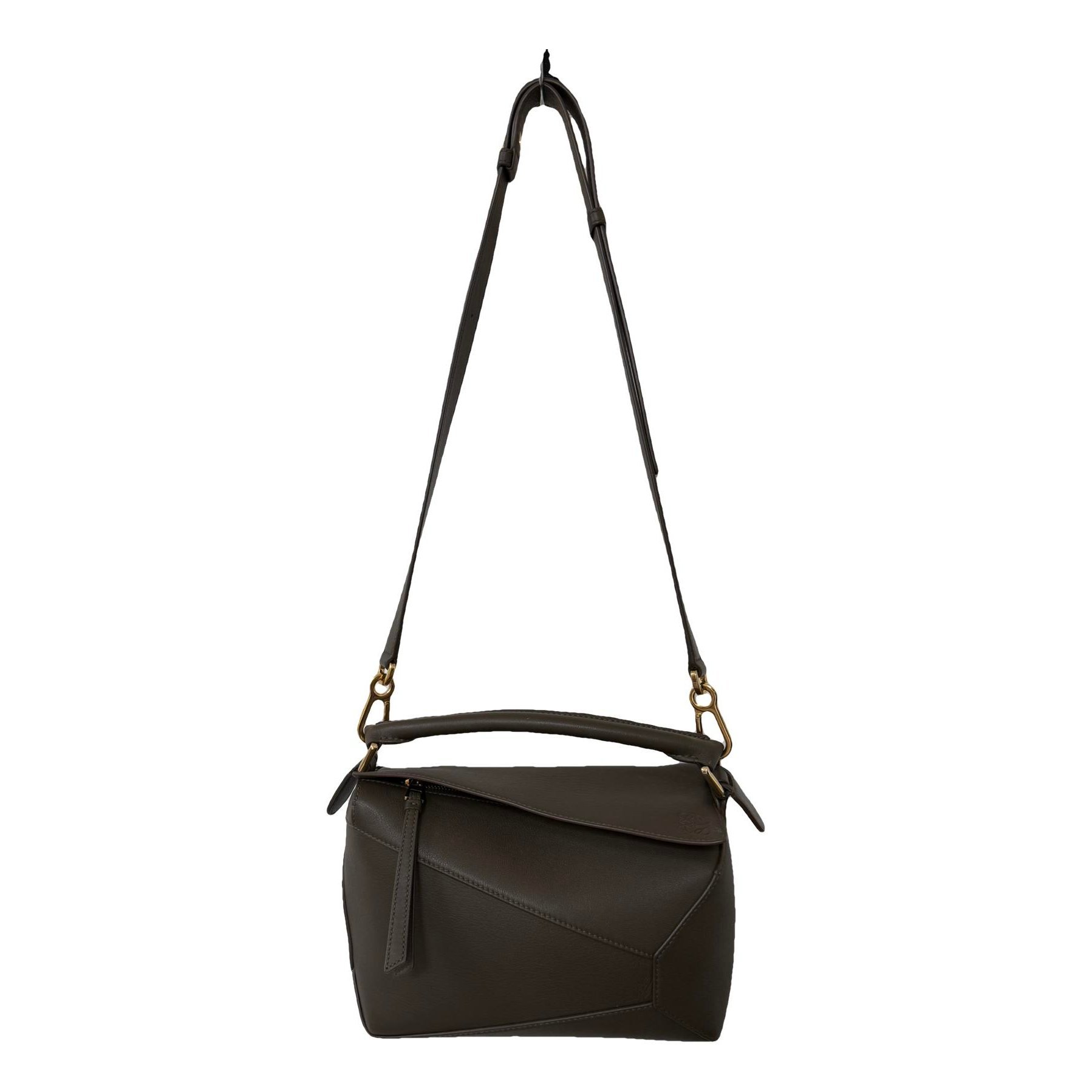 Puzzle leather handbag