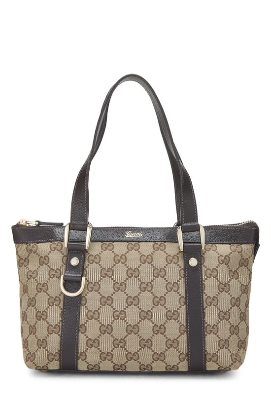 Original GG Canvas Abbey Zip Tote Small