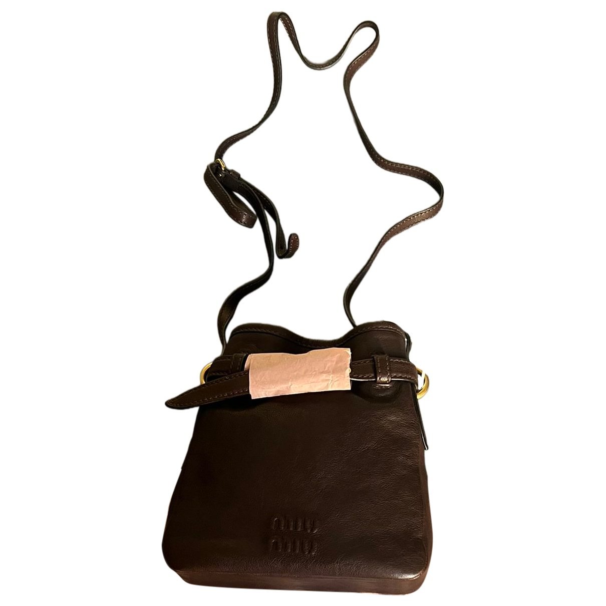 Leather clutch bag