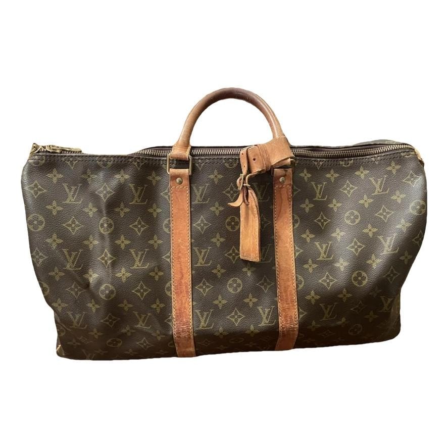 Keepall leather travel bag