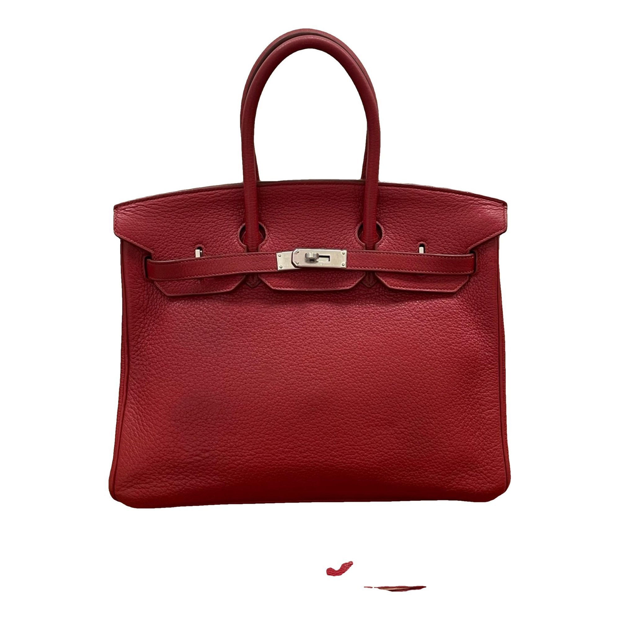 Hermes Birkin 35 Handbag Rouge Grenat