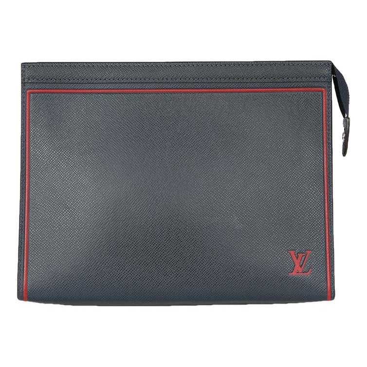 Leather clutch bag