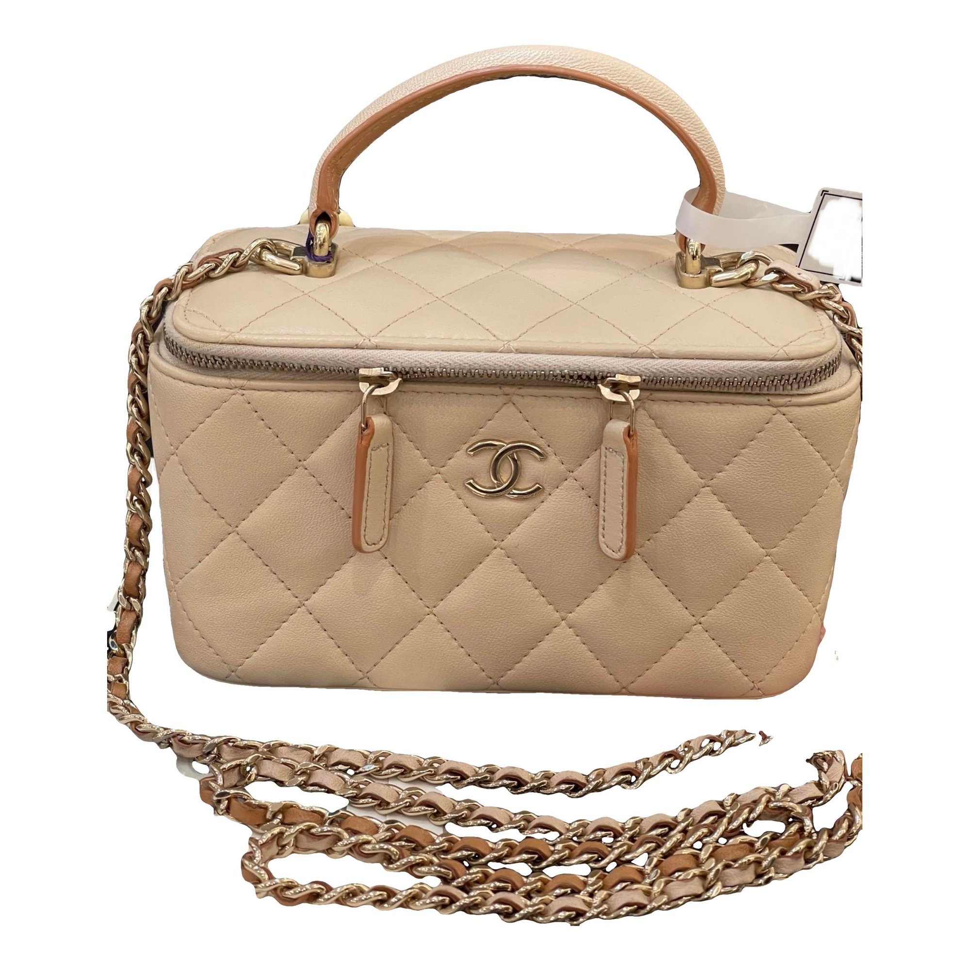 Vanity leather handbag