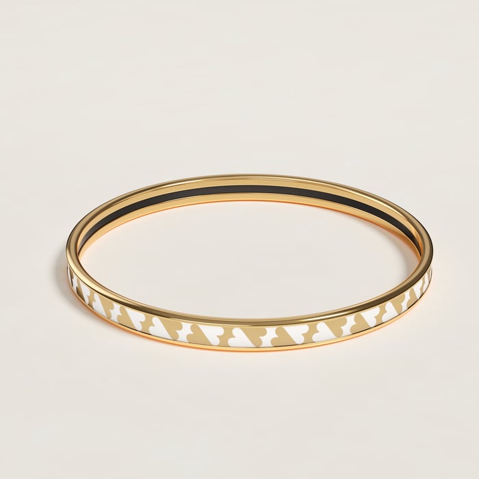 Orfèvre Jaune or Blanc Cartes a Jouer Bangle