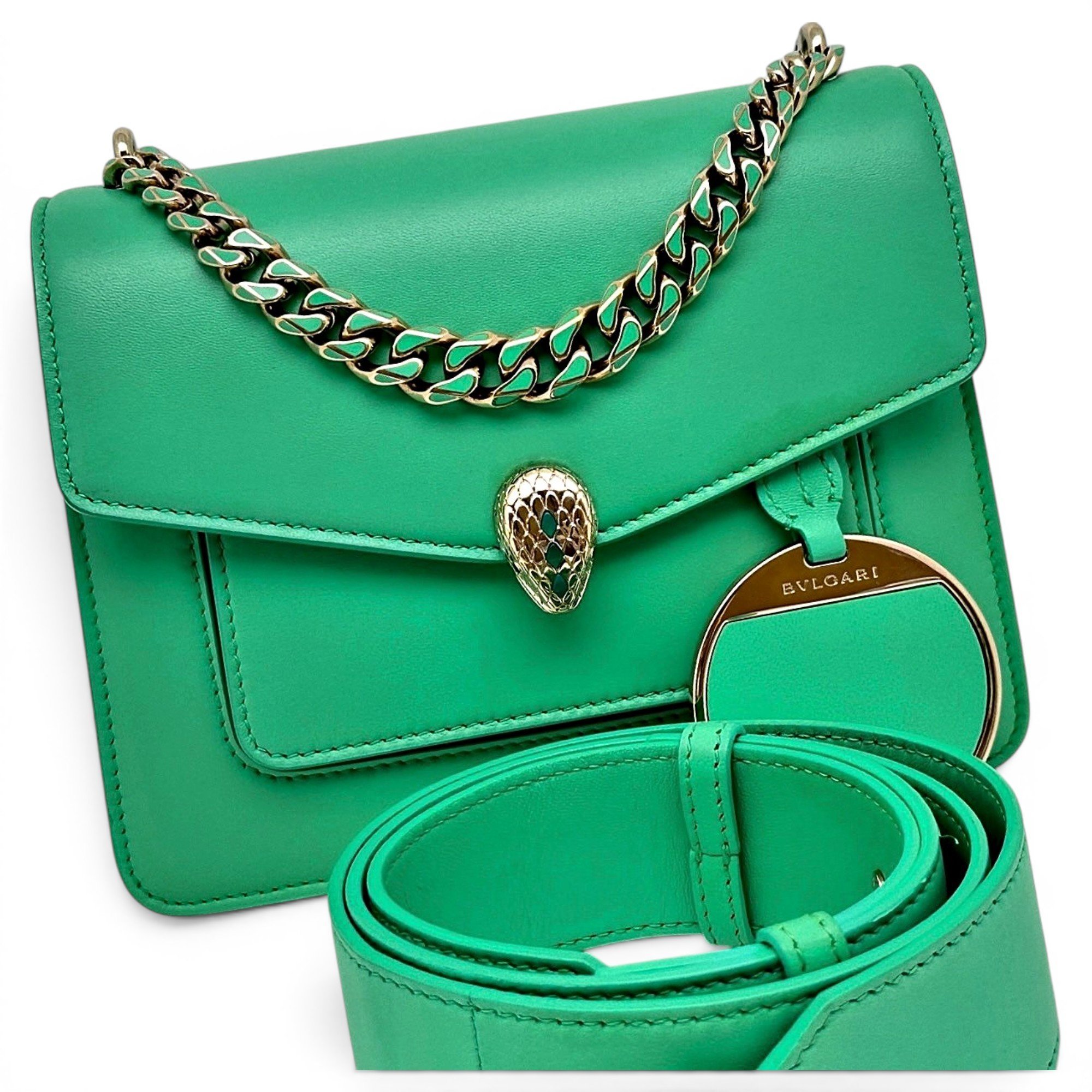 Serpenti leather handbag