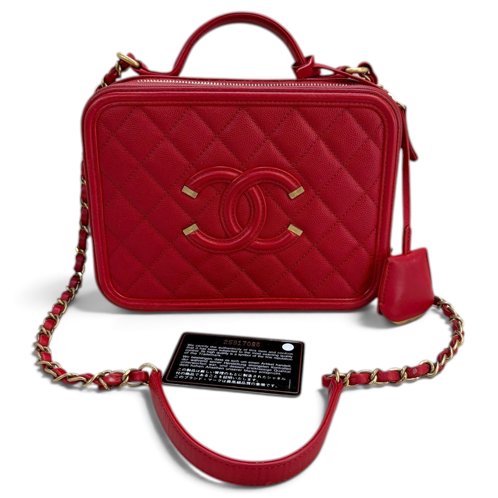 Vanity pony-style calfskin handbag