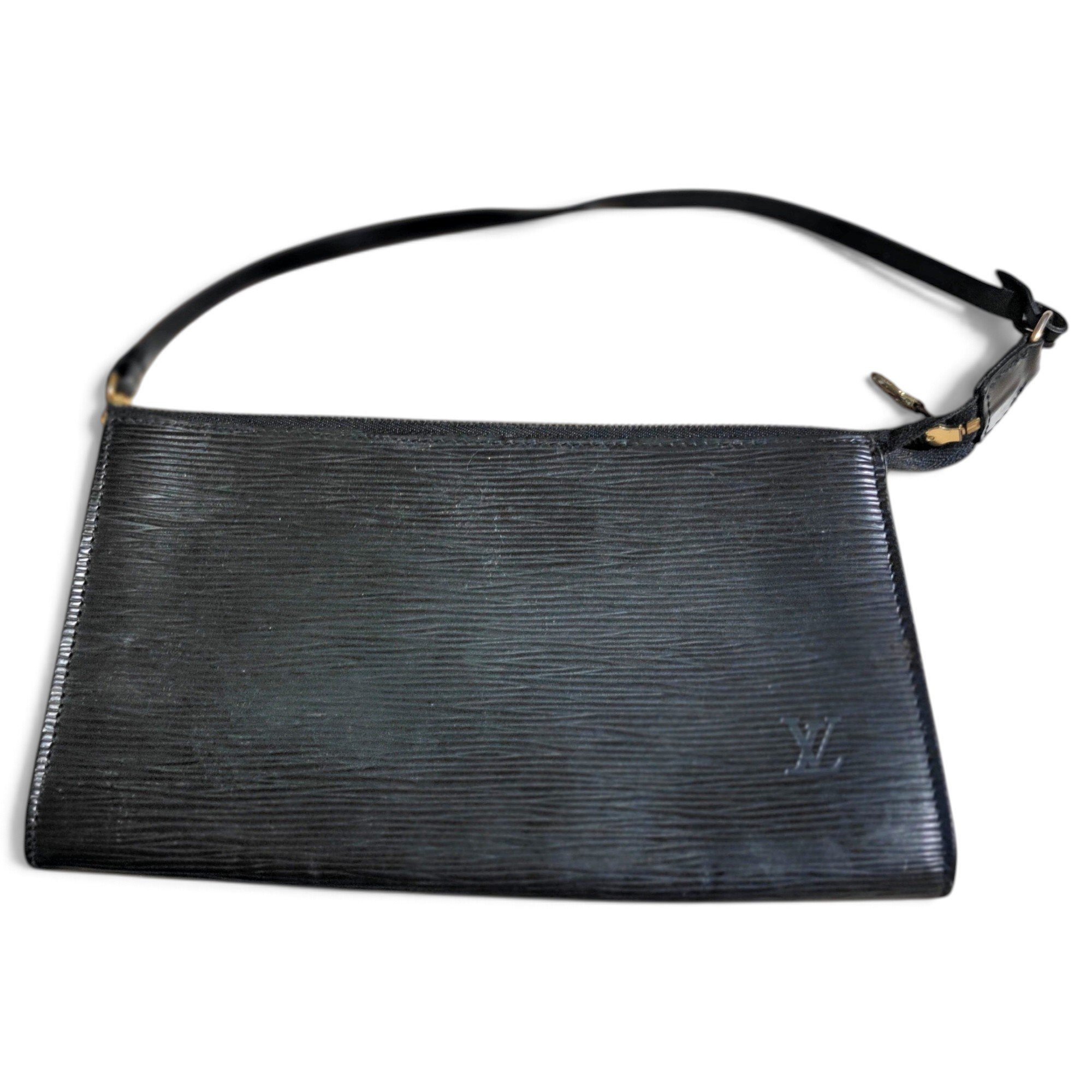 Leather clutch bag