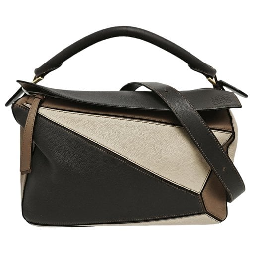 Puzzle leather crossbody bag