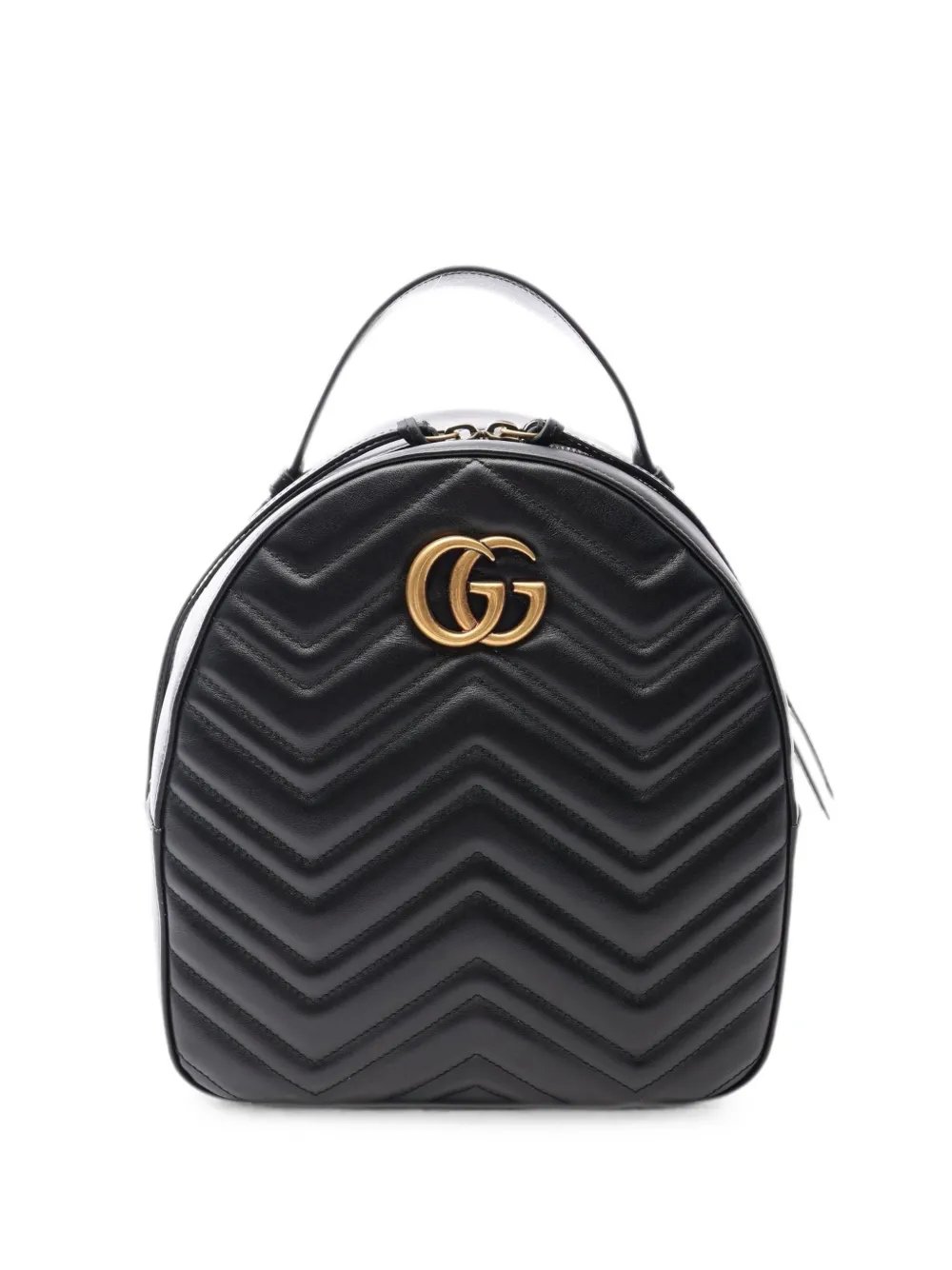 2010s GG Marmont chevron-pattern leather backpack