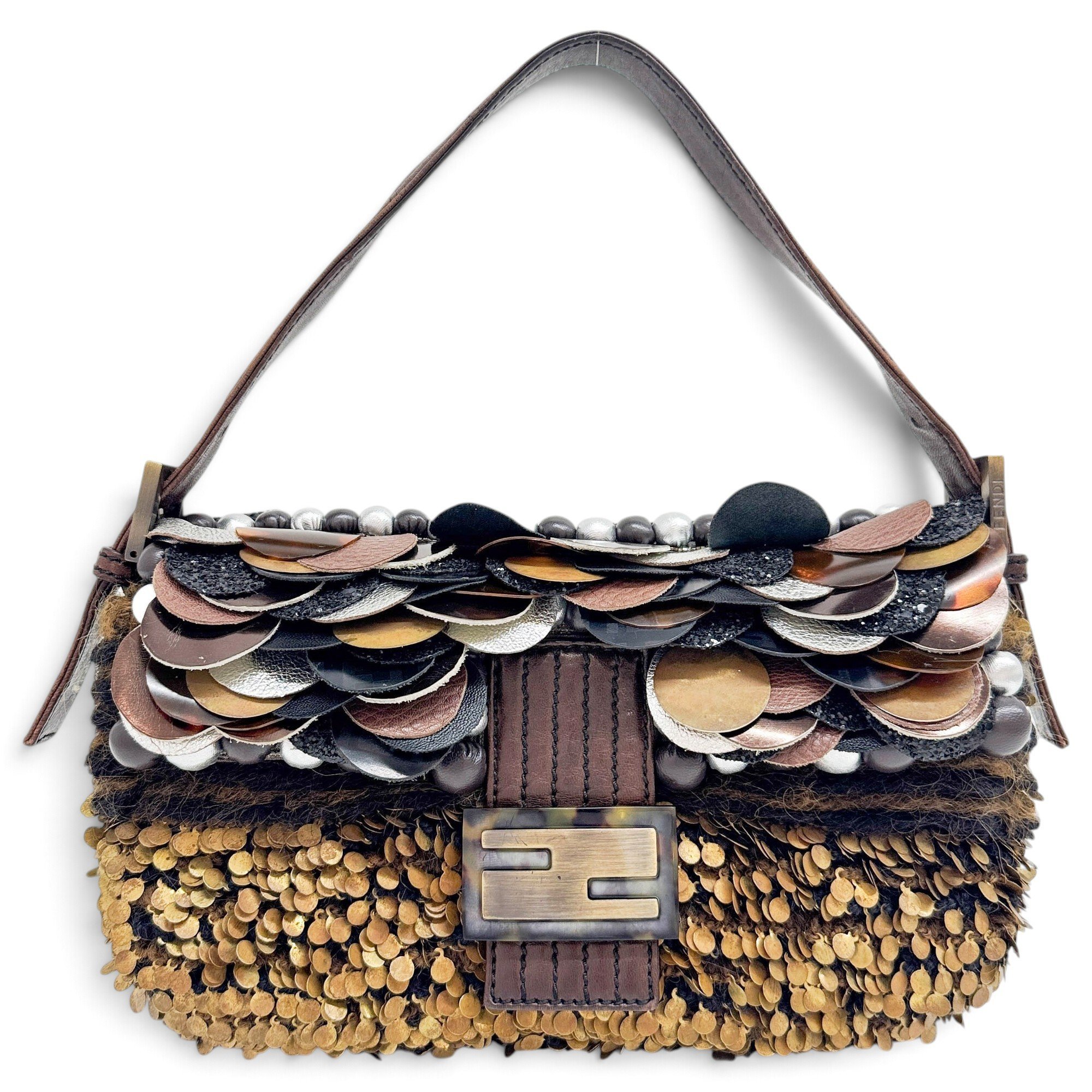 Baguette leather handbag