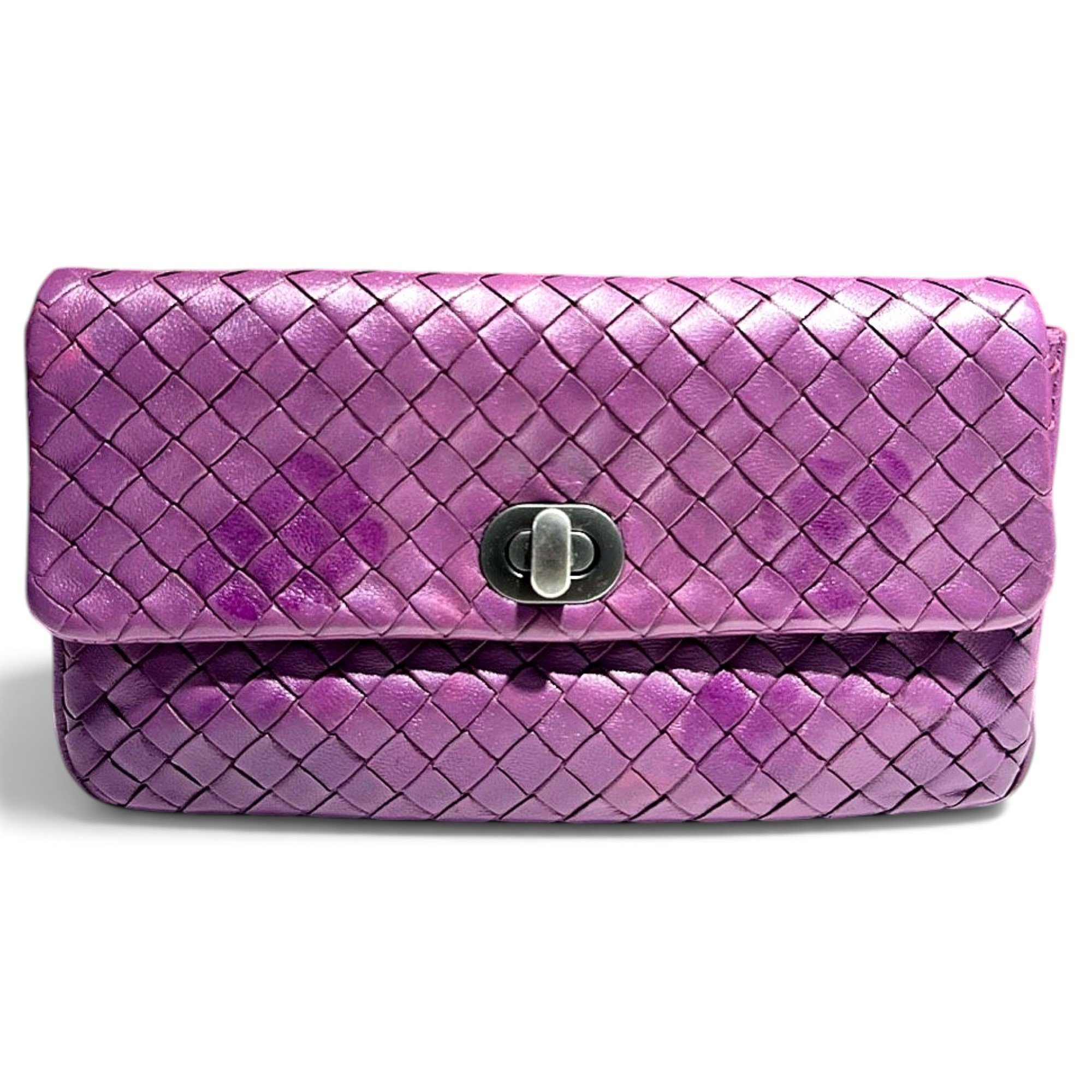 Leather clutch bag