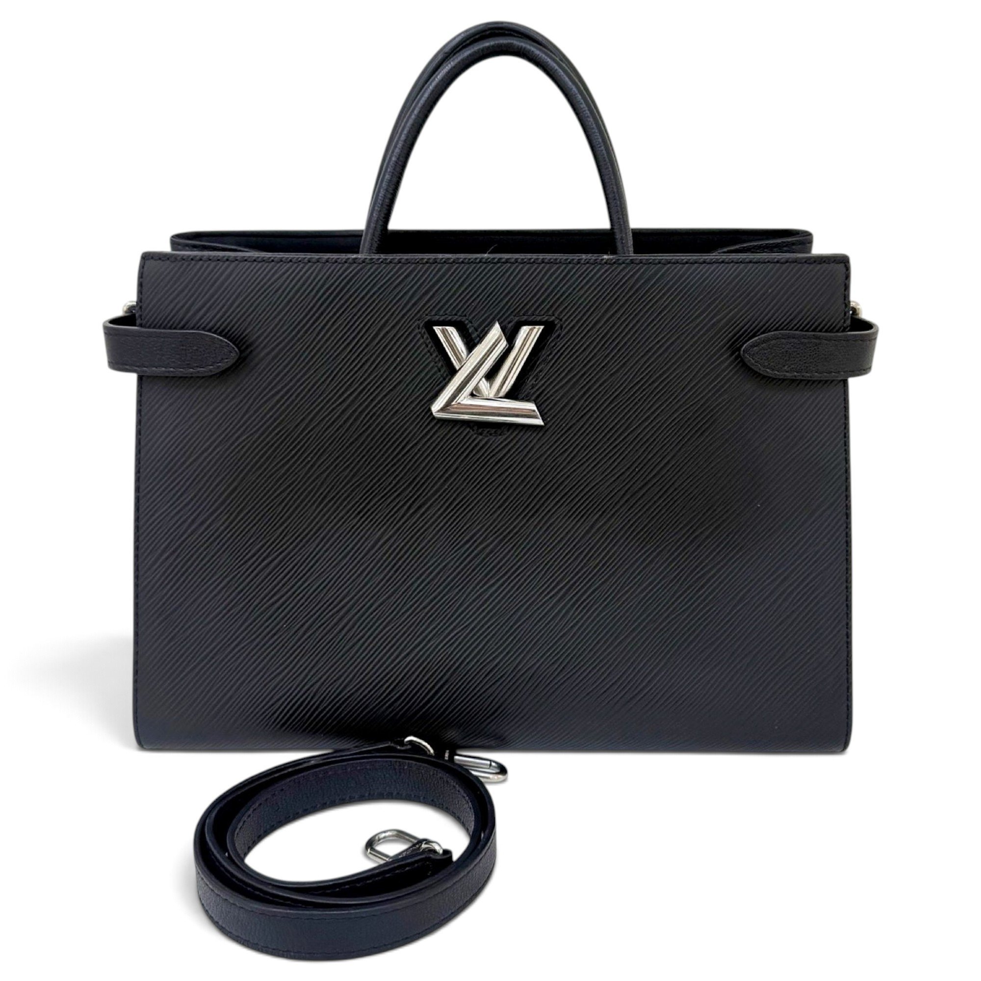 Twist leather handbag