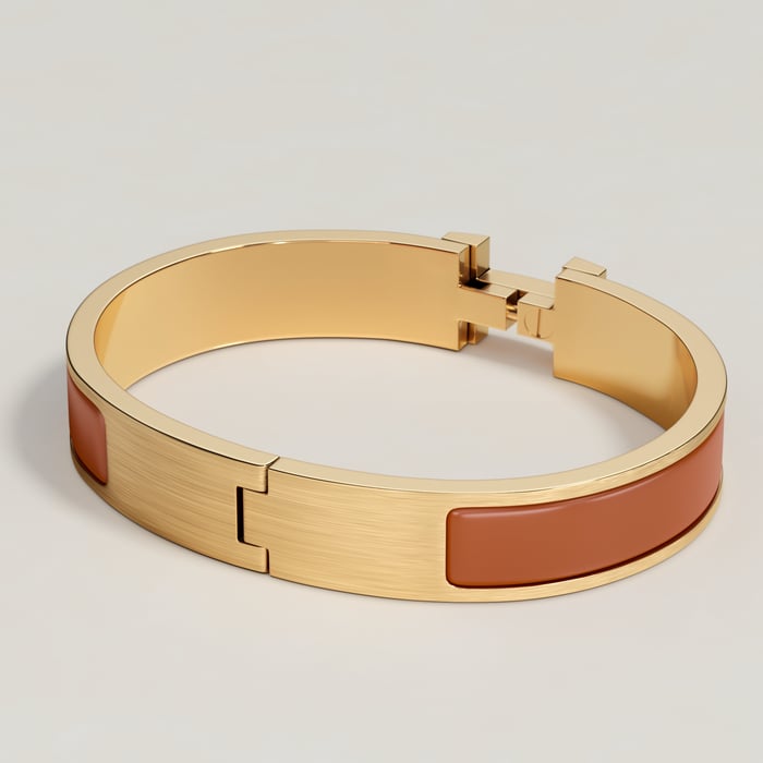 Gold Mat Clic Hh Bracelet