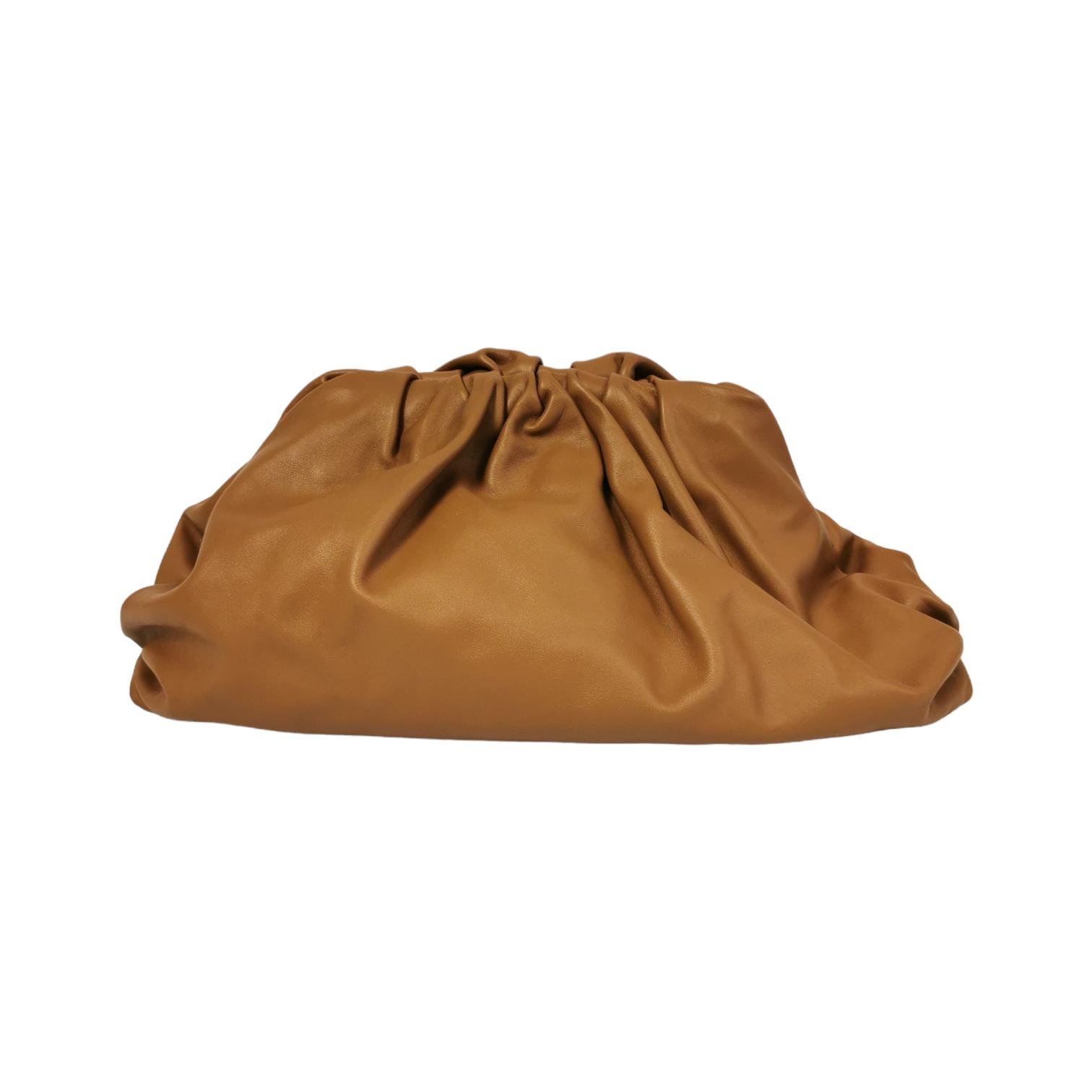Leather clutch bag