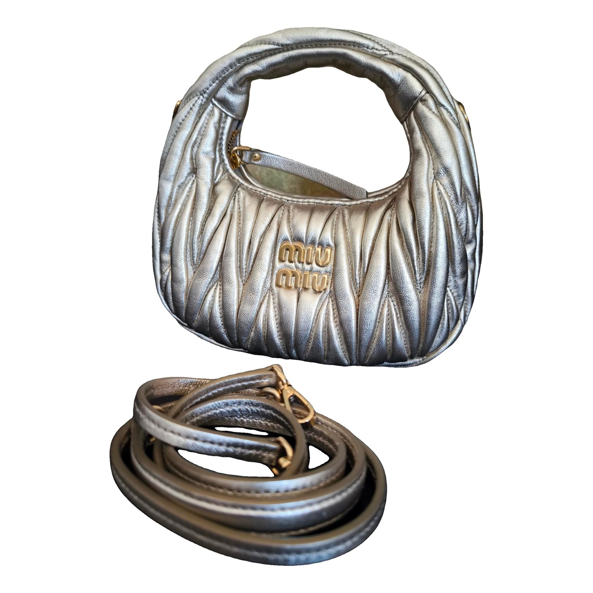 Miu Wander leather crossbody bag