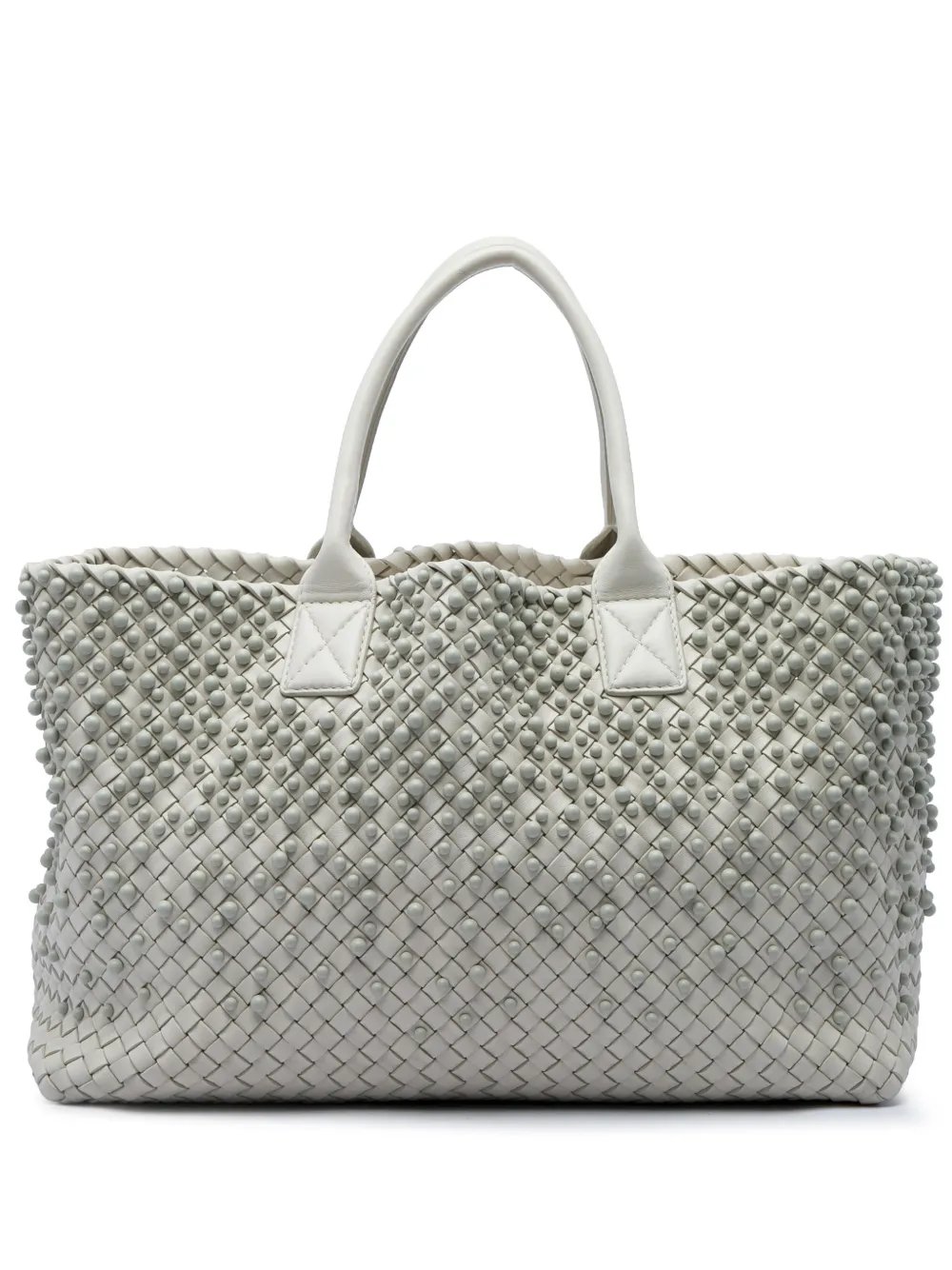 Bottega Veneta 2012-2026 Limited Edition Medium Lambskin Intreccio Mist Spheres Cabat tote bag