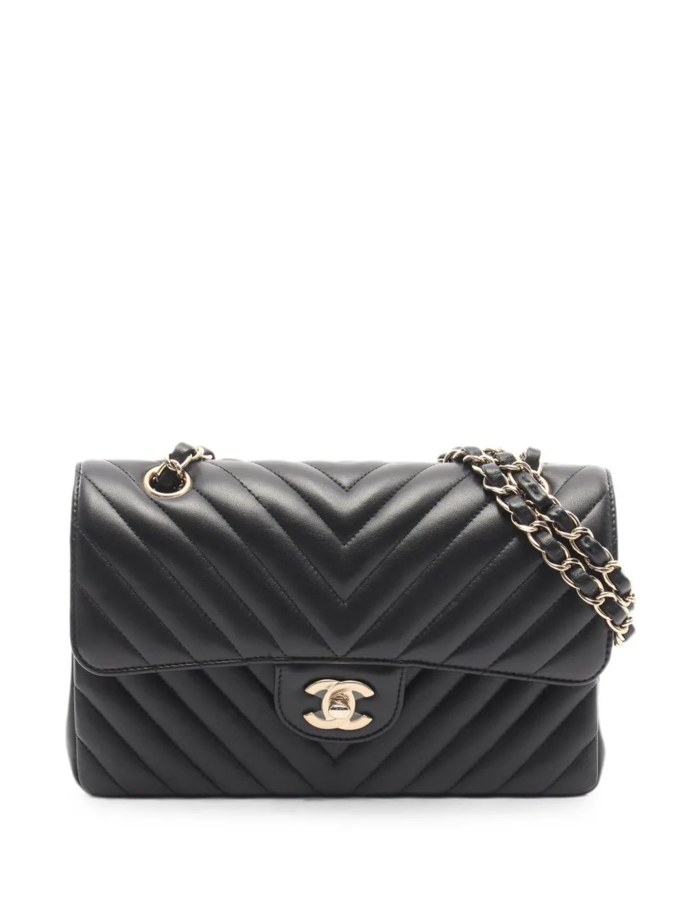 2020-2021 Double Flap Chevron V-stitch shoulder bag
