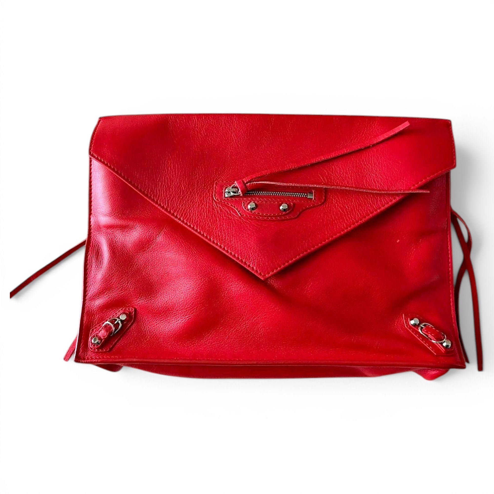 Leather clutch bag