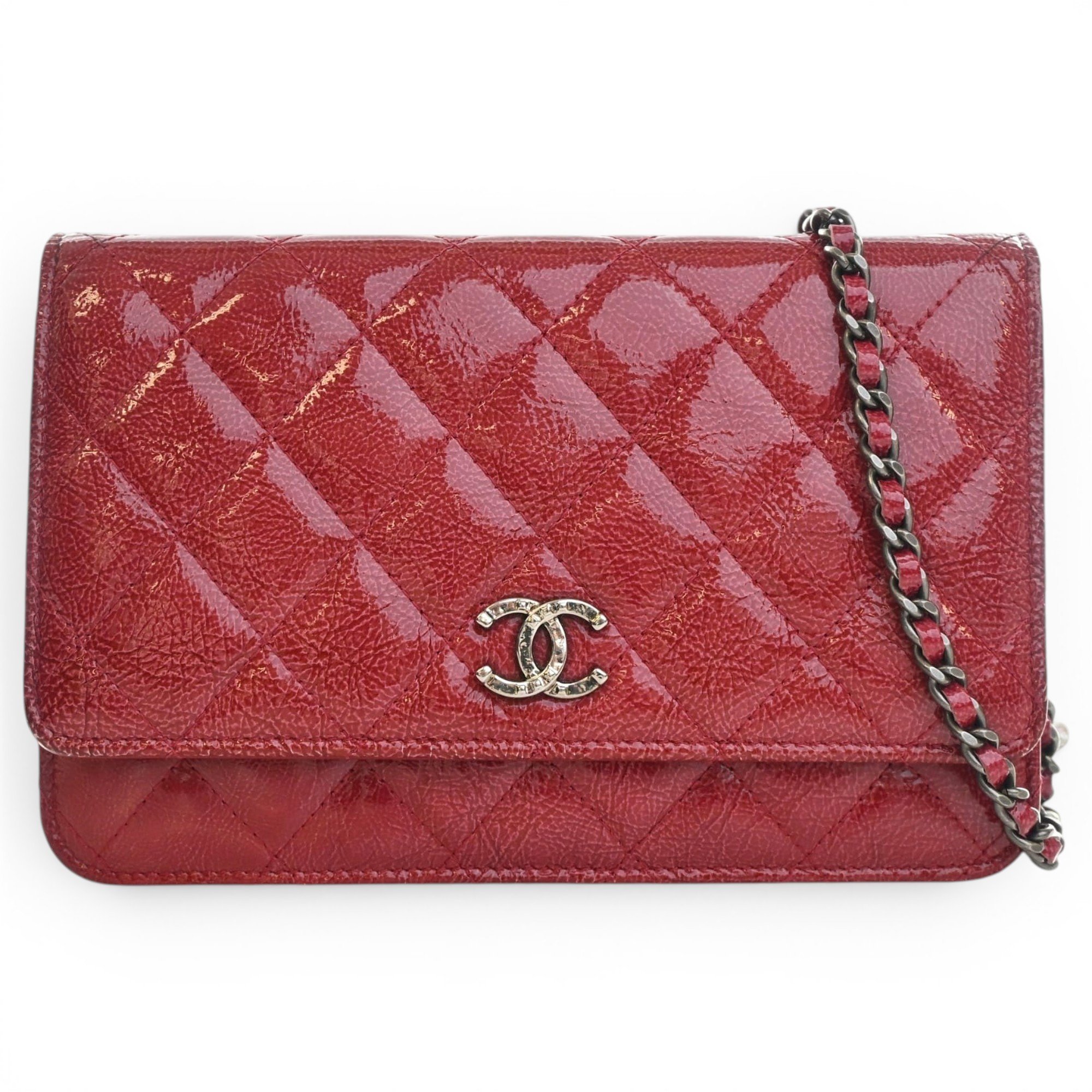 Patent leather crossbody bag