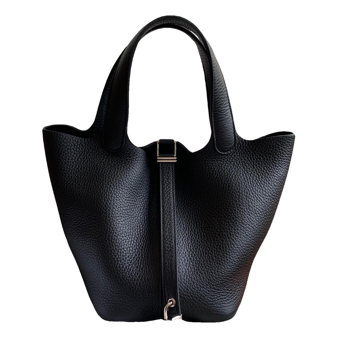 Picotin leather tote