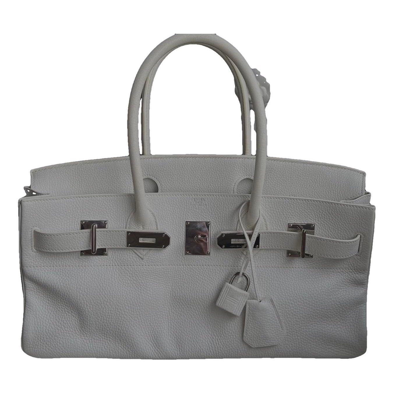 Hermes Birkin 25 Handbag White Toile Jean 2004