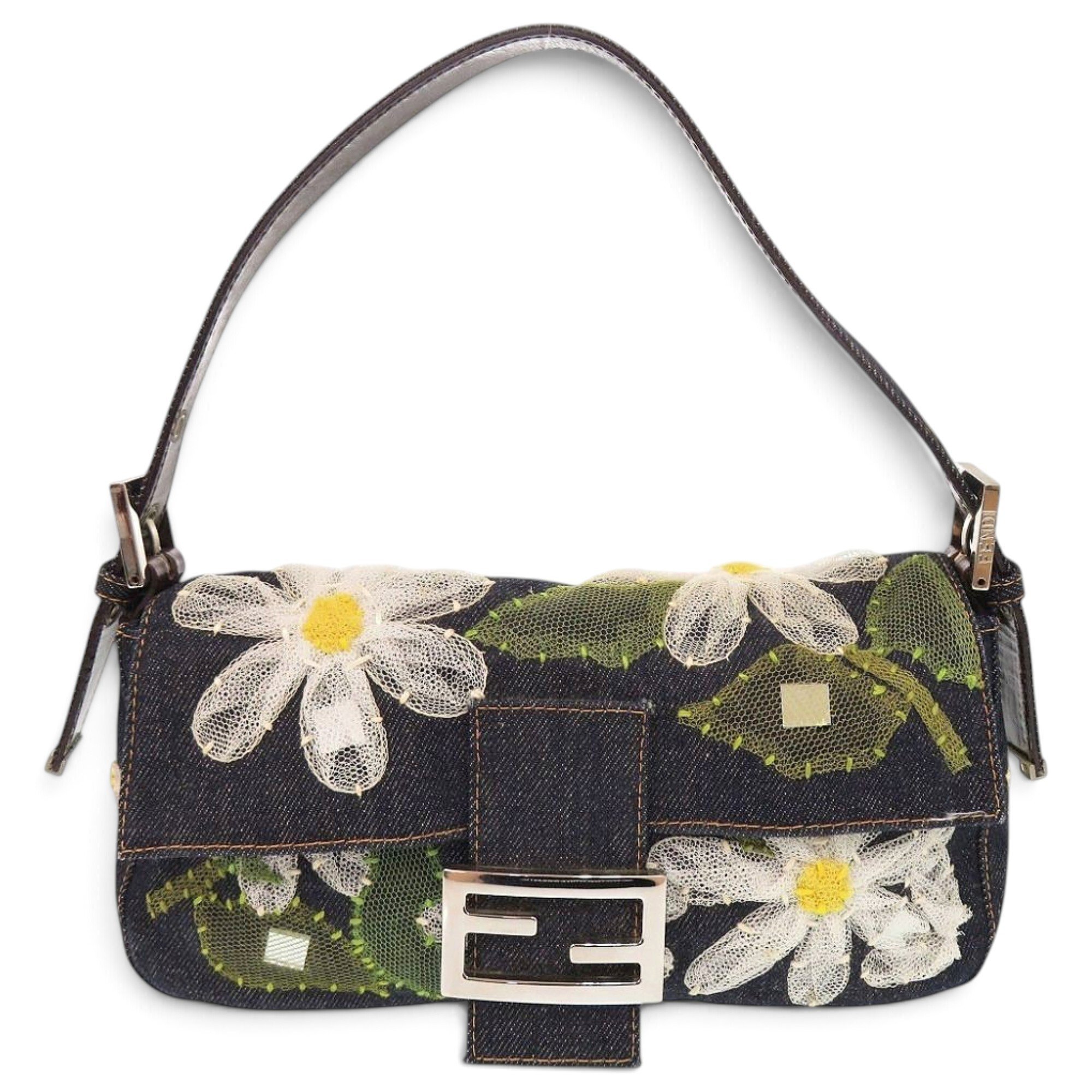 Pocket leather handbag