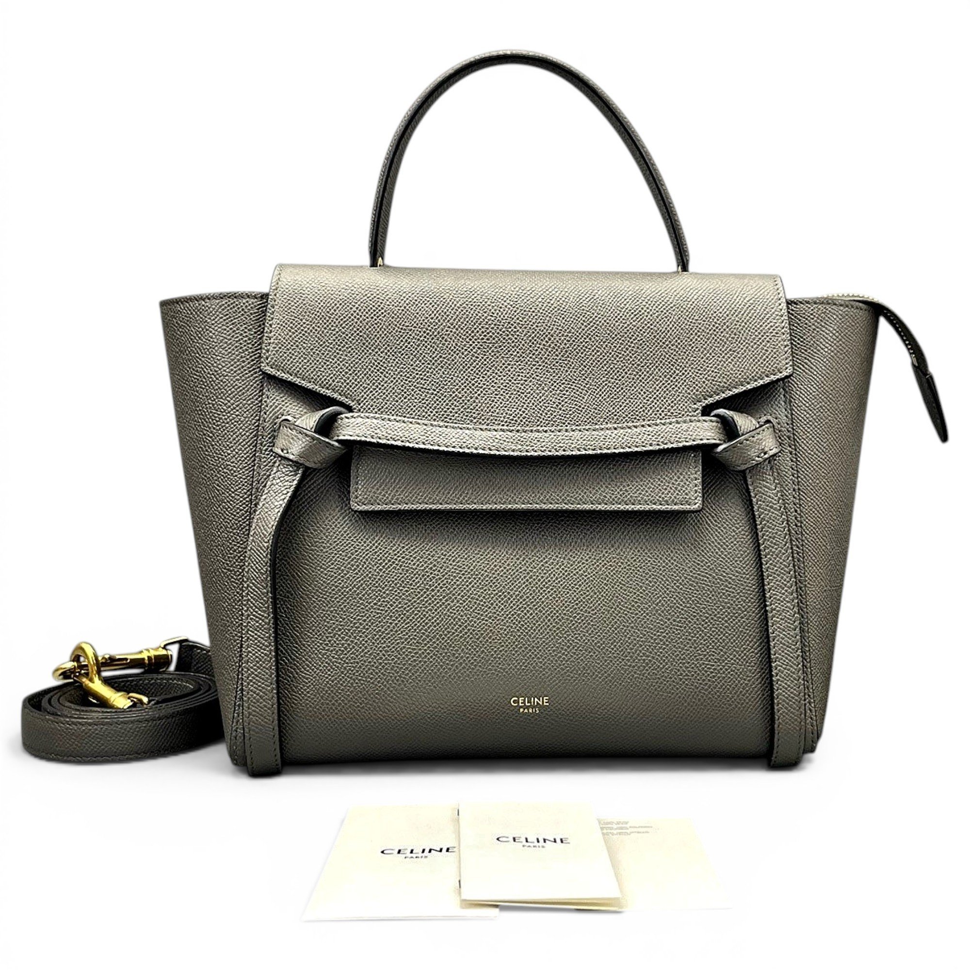Belt leather handbag