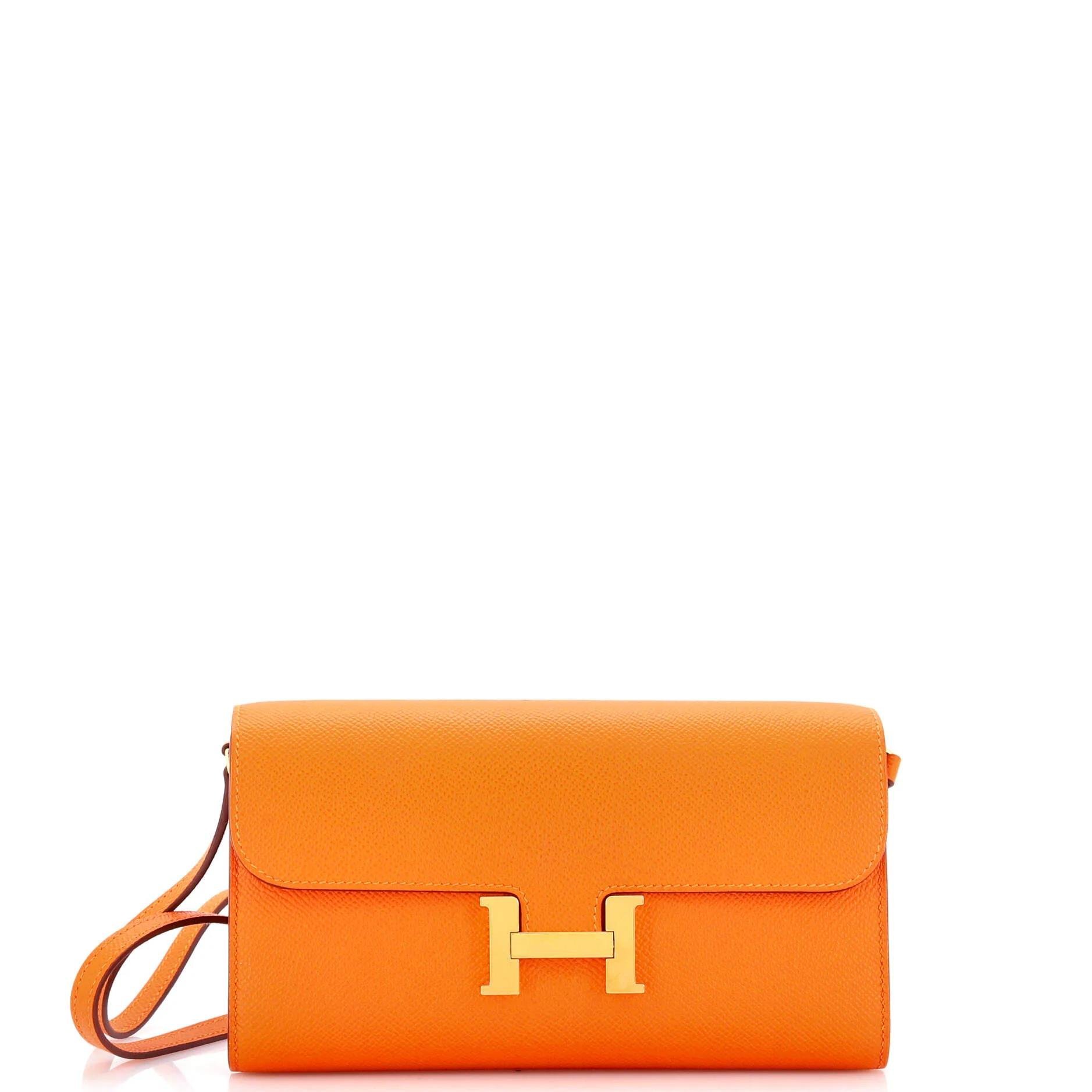 Hermes Constance Handbag Orange Epsom Leather 2021