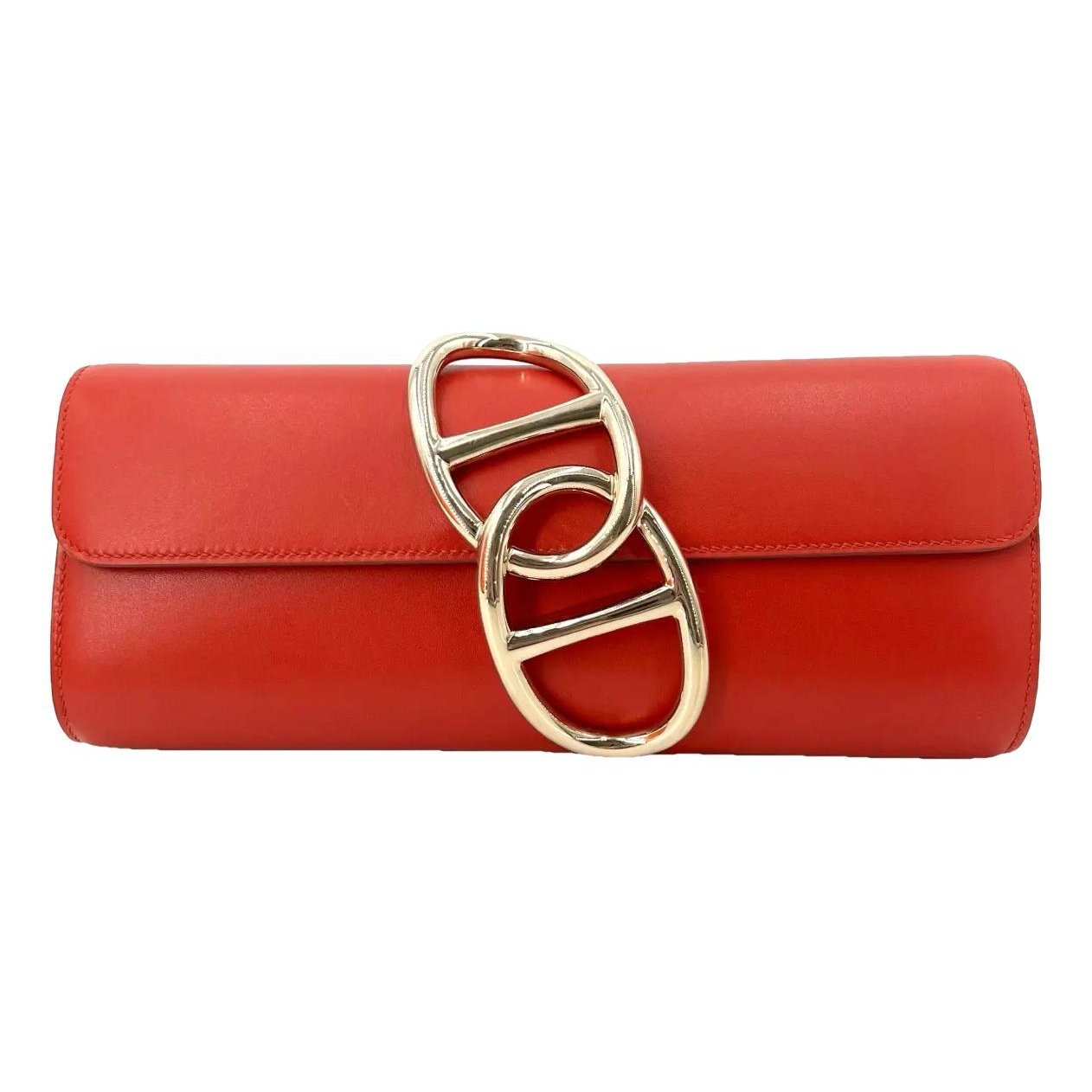 Egée leather clutch bag