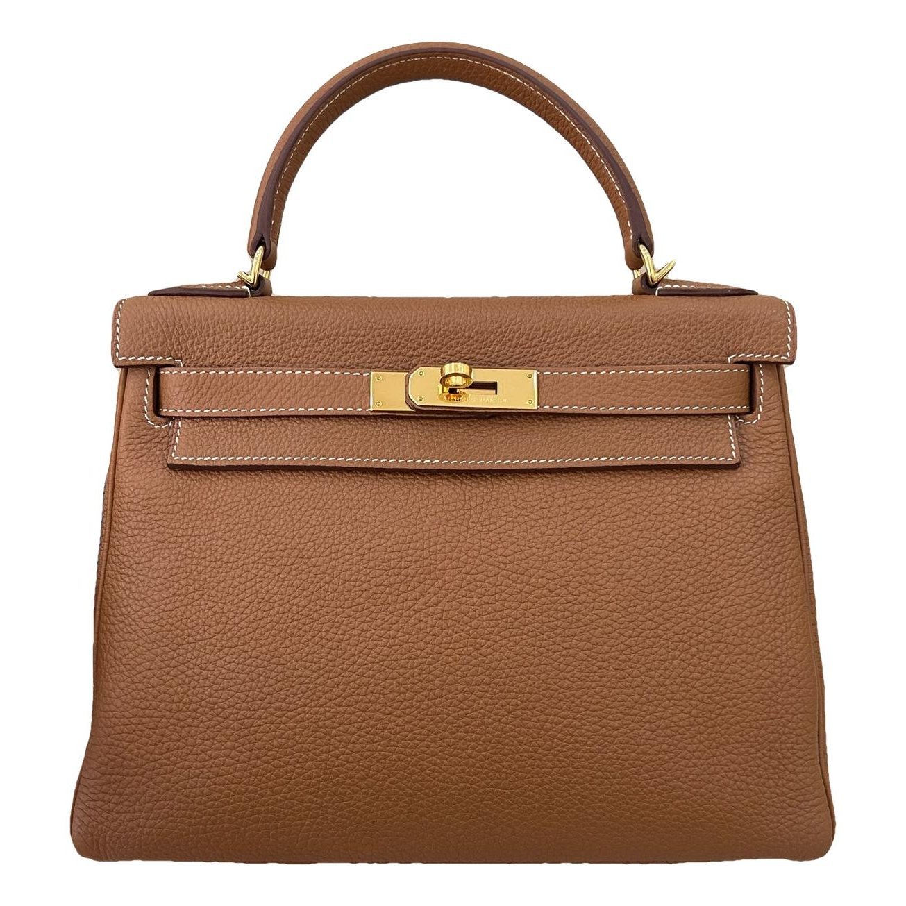 Hermes Kelly 28 Handbag Gold Togo Leather