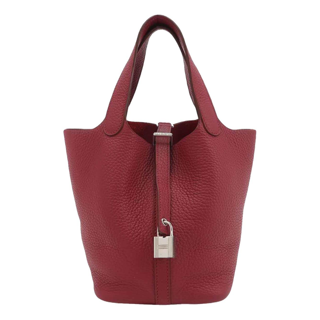 Picotin leather tote