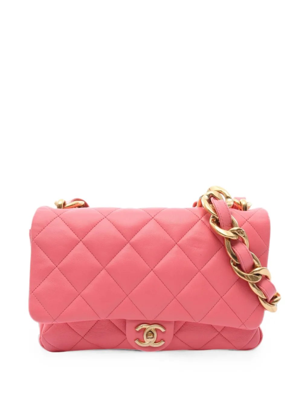 matelassé chain shoulder bag
