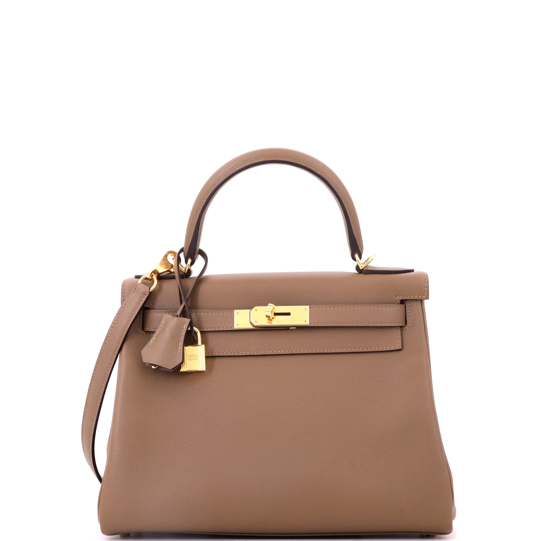 Hermes Kelly Handbag Verso Evercolor with Gold Hardware 28