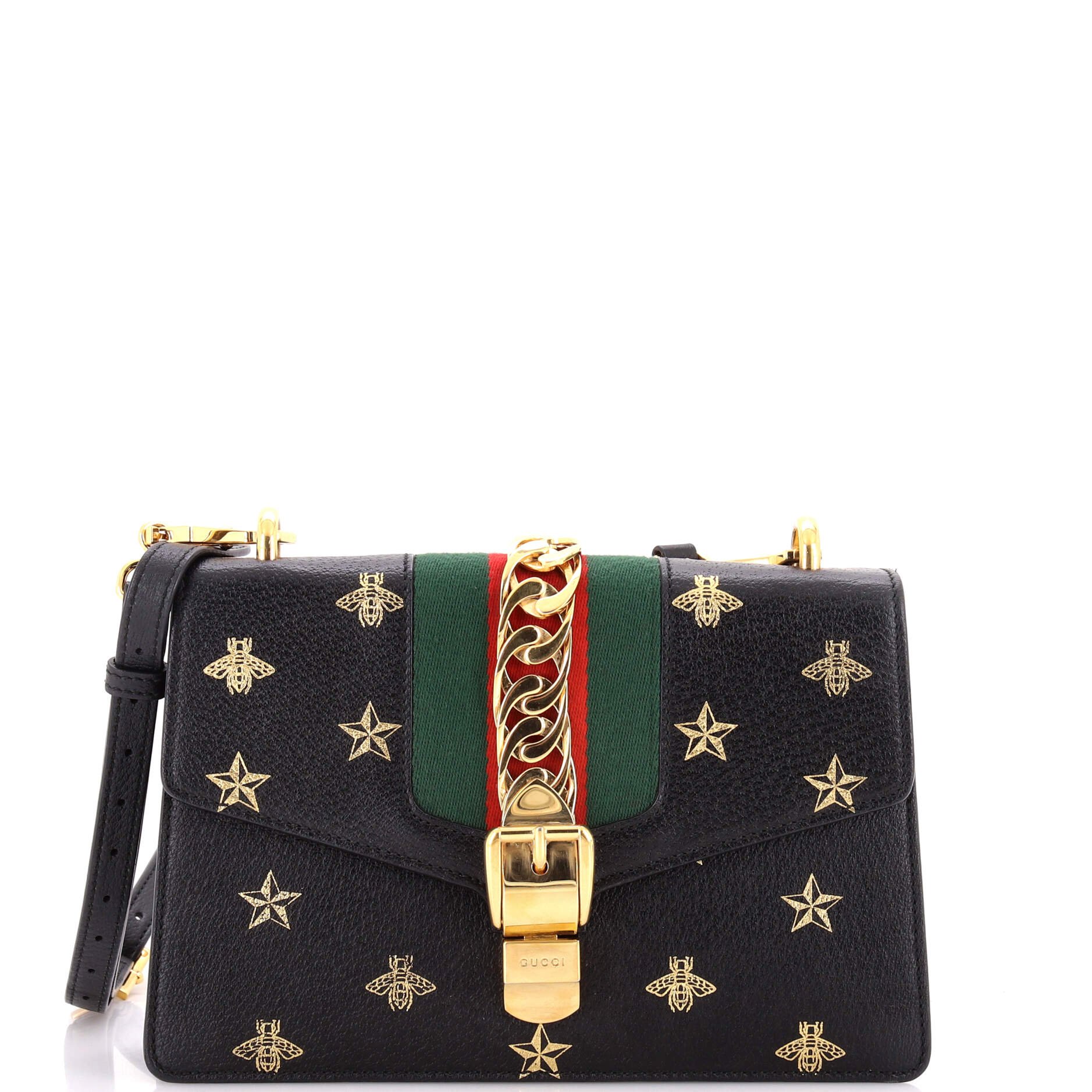 Sylvie Shoulder Bag Printed Leather Small