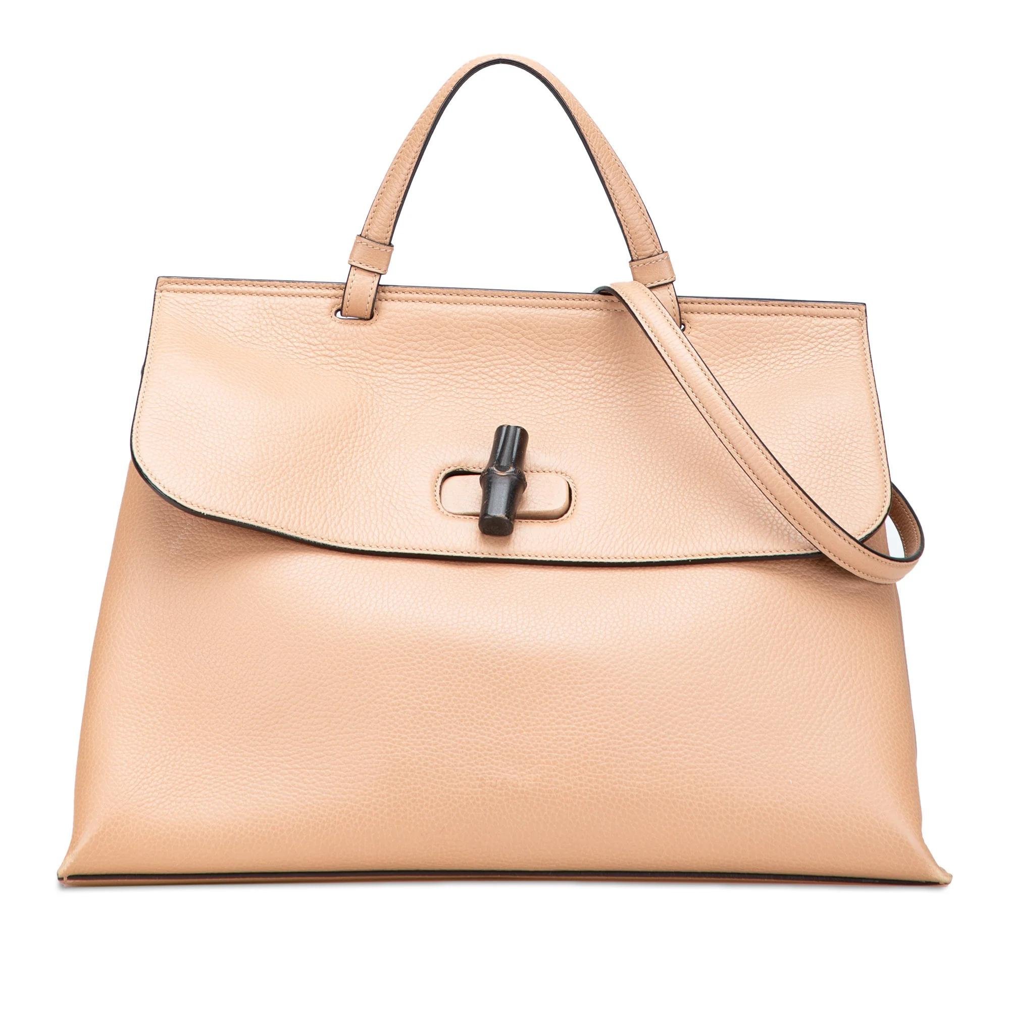 Bamboo pony-style calfskin satchel