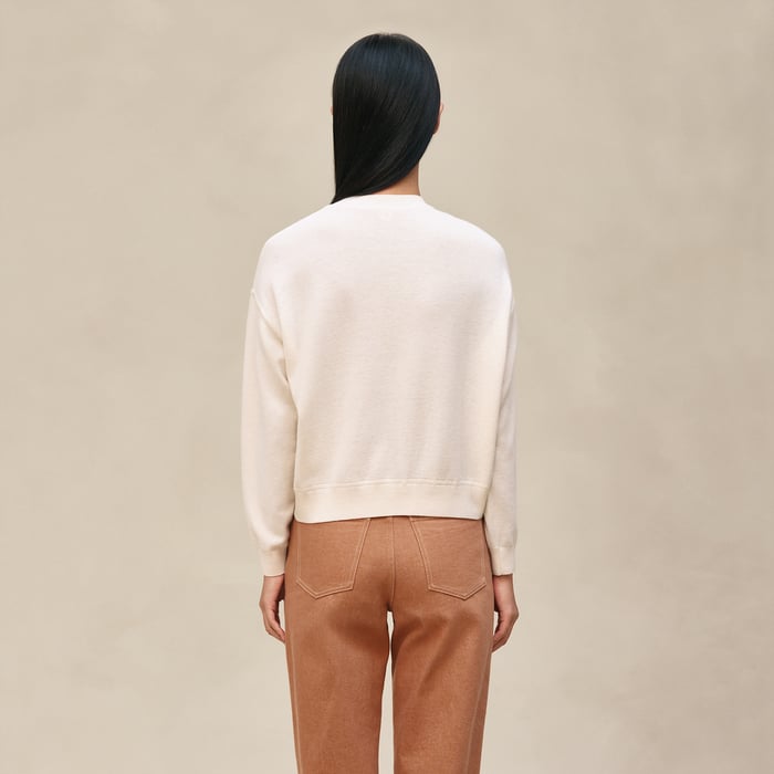 Beige Parchemin "A Propos De Bottes" Long-sleeve Sweater