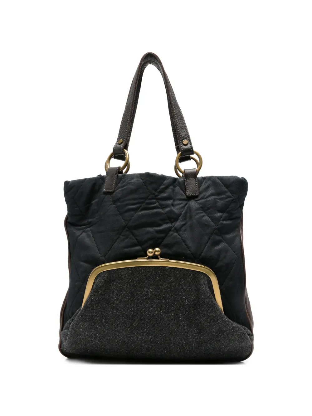 Marni 2010s quilted-pattern shoulder bag
