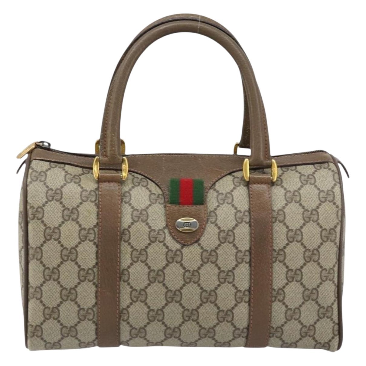Boston leather bowling bag