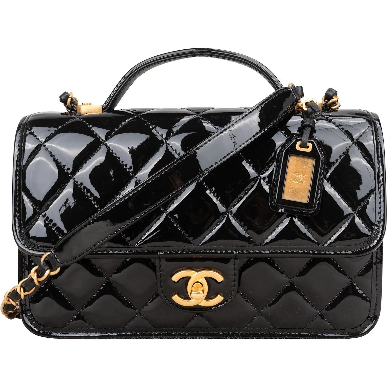 Timeless Classique Top Handle patent leather handbag
