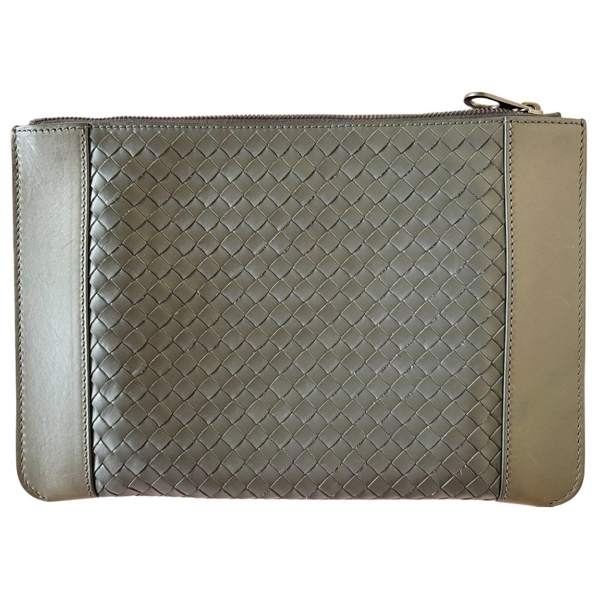 Leather clutch bag